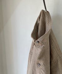 kaval / simple stitched shirt “cotton linen houndstooth pattern” (kaval のキモちE〜シャツ)