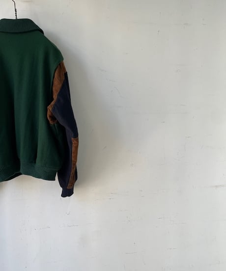 1980s French Green Wool Blouson (1980年代頃フランス, グリーンウールブルゾン)