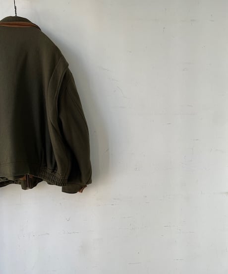 1980s French Olive Wool Blouson (1980年代頃フランス, オリーブウールブルゾン)