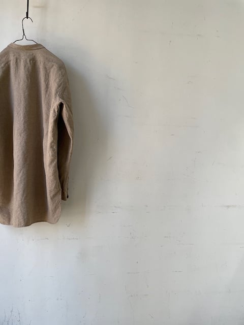kaval / simple stitched shirt “cotton linen hou