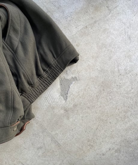 1980s French Olive Wool Blouson (1980年代頃フランス, オリーブウールブルゾン)
