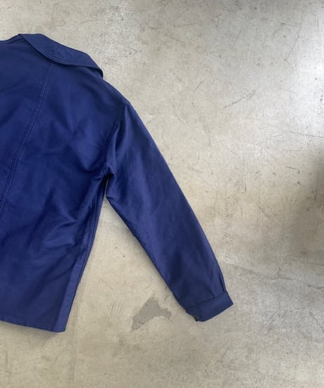 1940s Dead-stock French Blue Moleskin Work Jacket(1940年代頃フランス,ブルーモールスキンワークジャケット)