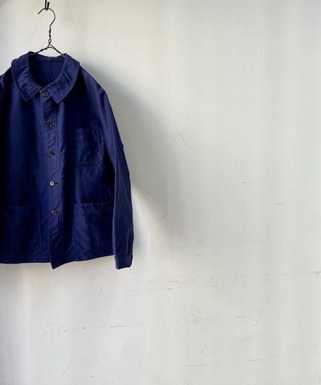 1940s Dead-stock French Blue Moleskin Work Jacket(1940年代頃フランス,ブルーモールスキンワークジャケット)