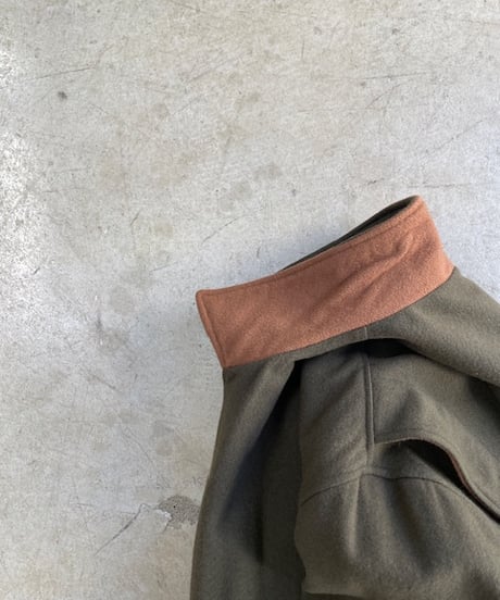 1980s French Olive Wool Blouson (1980年代頃フランス, オリーブウールブルゾン)