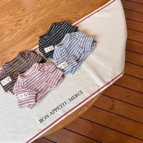 パイルボーダーTシャツ   Pile Border T-shirt
