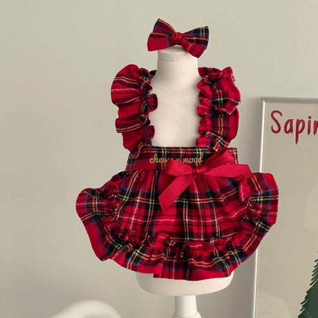 タータンチェックリボンフリルワンピース   Tartan Check Ribbon Frill Dress