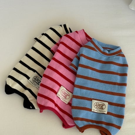 DOGSボーダーロンパース　DOGS Border Rompers