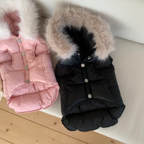 ファーフーディーベスト Fur Hooded Vest