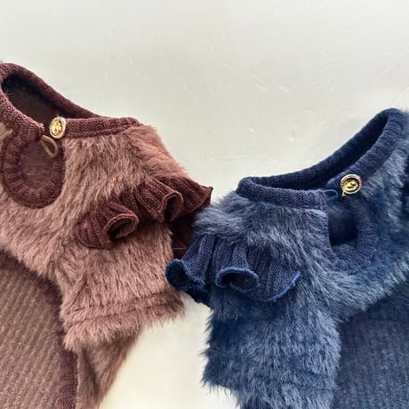 シャギーフリルニット Shaggy Ruffle Knit Top