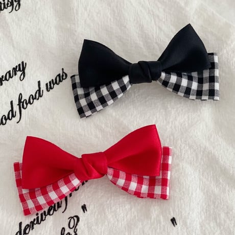 ギンガムダブルリボン Gingham Double Ribbon