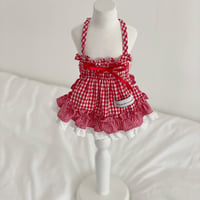 ギンガムリボンワンピース Gingham Ribbon Dress