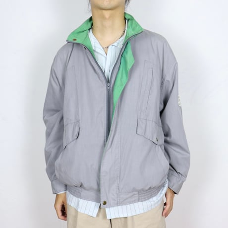 Euro Vintage Contrast Collar Leisure Blouson 1980s