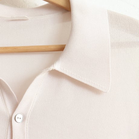 Euro Vintage "CREAM" Knit Polo Shirts 1980s