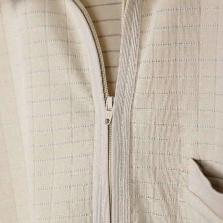 French Vintage Half Zip Knit Polo Shirt 1980s