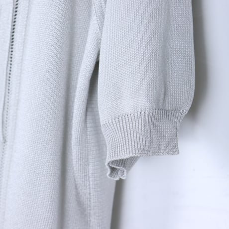 Italian Vintage Silver Knit Polo Shirt 1980-90s