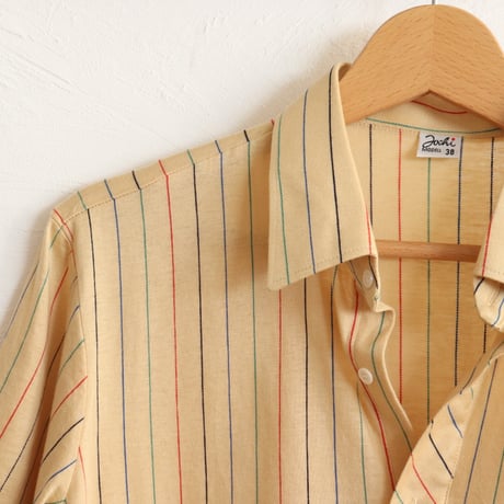 Euro Vintage Mulch Stripe Polo Shirts 1980s