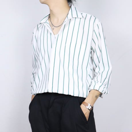 Euro Vintage Stripe Dress Shirts 1980s-90s
