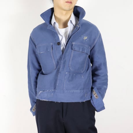 French Vintage Moleskin Work Jacket 1950-60s.