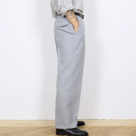 French Vintage Flared Wool Trousers 1970.