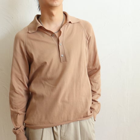 Euro Vintage "SAND" Knit Polo Shirts 1970s