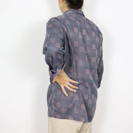 French Vintage Geometric Pattern Shirts 1980-90s