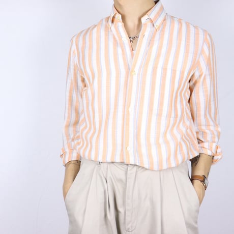 UK Vintage Button Down Stripe Shirt 1980s