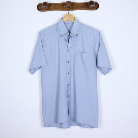 French Vintage Pastel Blue BD S/S Shirts 1980s