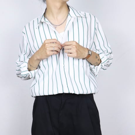 Euro Vintage Stripe Dress Shirts 1980s-90s