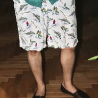 Euro Vintage Mulch Print Viscose Easy Shorts 1980s