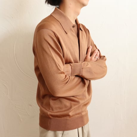 Euro Vintage "Chocolate" Knit Polo Shirts 1980s.