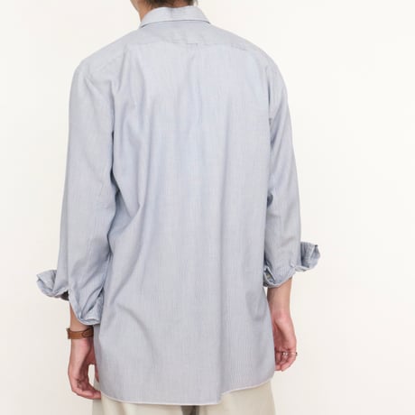 Euro Vintage Old Label Pin Stripe Shirts 1970s