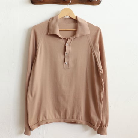 Euro Vintage "SAND" Knit Polo Shirts 1970s