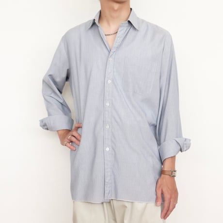 Euro Vintage Old Label Pin Stripe Shirts 1970s