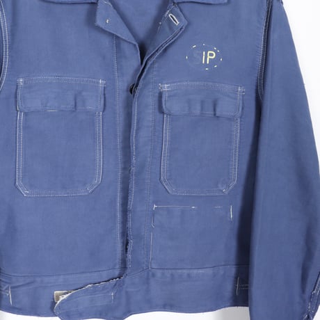 French Vintage Moleskin Work Jacket 1950-60s.