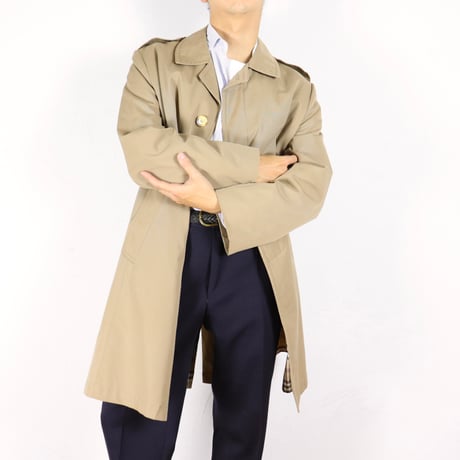 French Vintage 1970s Single Breasted Coat 1970s