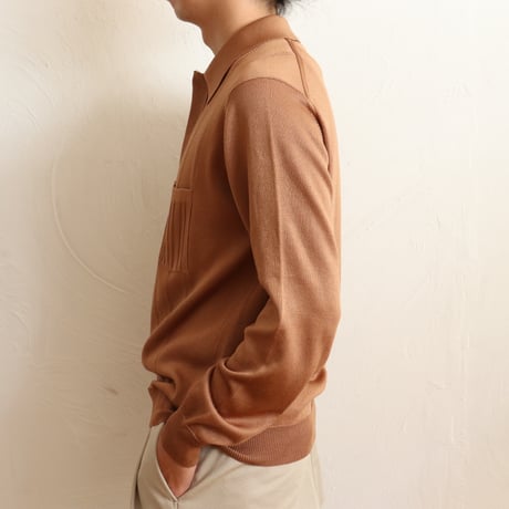 Euro Vintage "Chocolate" Knit Polo Shirts 1980s.