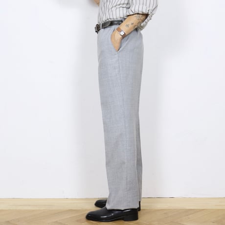 French Vintage Flared Wool Trousers 1970.
