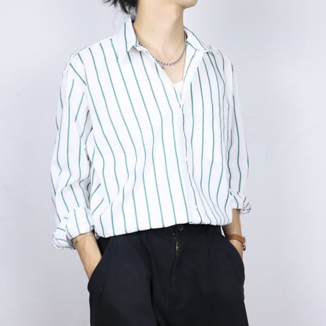 Euro Vintage Stripe Dress Shirts 1980s-90s