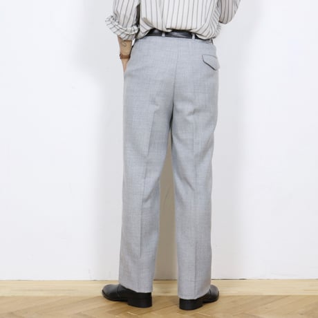 French Vintage Flared Wool Trousers 1970.