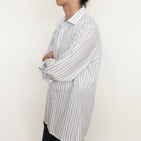 German Vintage Double Collar Stripe Dress Shirts 1990-00s