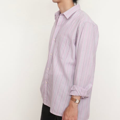 Euro Vintage Mulch Stripe Dress Shirts 1980s-90s