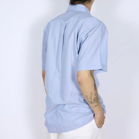 French Vintage Pastel Blue BD S/S Shirts 1980s