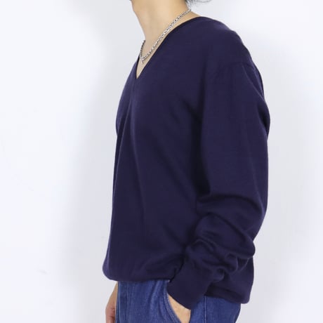 French Vintage V-Neck Knit 1980s