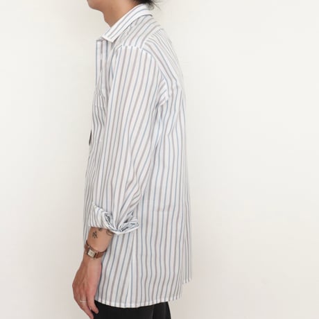 German Vintage Double Collar Stripe Dress Shirts 1990-00s