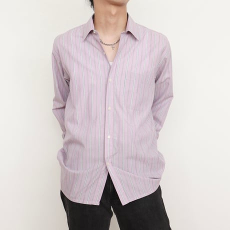Euro Vintage Mulch Stripe Dress Shirts 1980s-90s