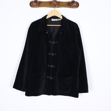 French Vintage Velvet Kung-Fu Jacket 1990s.
