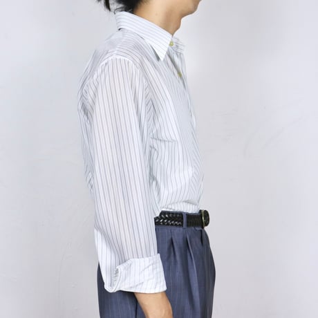 German Vintage Nylon Stripe Dress Shirts 1970s