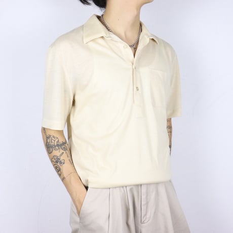 French Vintage "Guy Laroche" Knit Polo Shirt 1980s