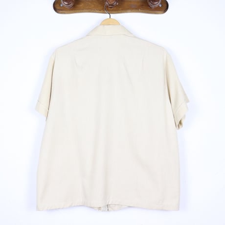 German Vintage Mesh Panel Open Collar Shirt 1960s