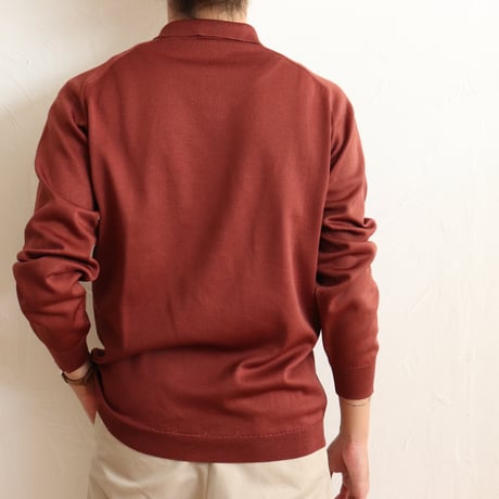 French Vintage "AZUKI" Knit Polo Shirts 1970s.